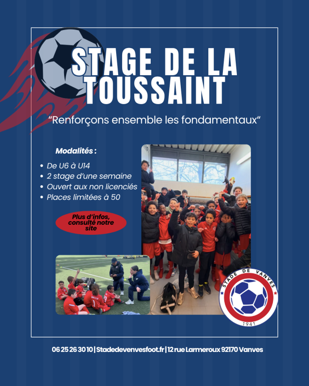 Stage de la Toussaint 2026